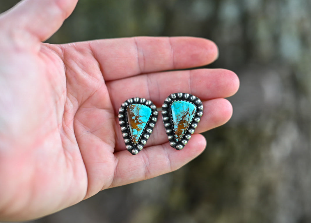 Turquoise & Sterling Silver Studs