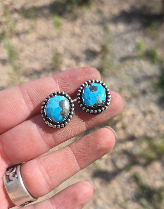 Turquoise & Sterling Silver Studs