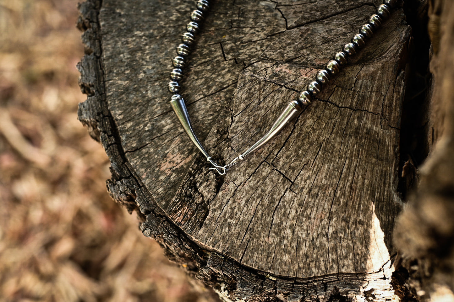 22" Vintage Navajo Bench Made Necklace